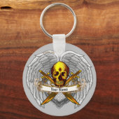 Goth skull Warrior Keychain Schlüsselanhänger (Vorderseite)