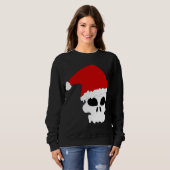 Goth Skull Weihnachten Frauen Sweatshirt (Vorne ganz)