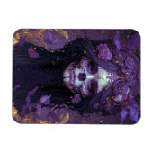 Goth Skull Woman Dark Fantasy Art Magnet (Horizontal)