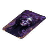 Goth Skull Woman Dark Fantasy Art Magnet (Linke Seite)
