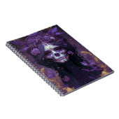 Goth Skull Woman Dark Fantasy Art Notizblock (Rechte Seite)