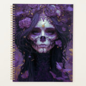 Goth Skull Woman Dark Fantasy Art Planer (Vorderseite)