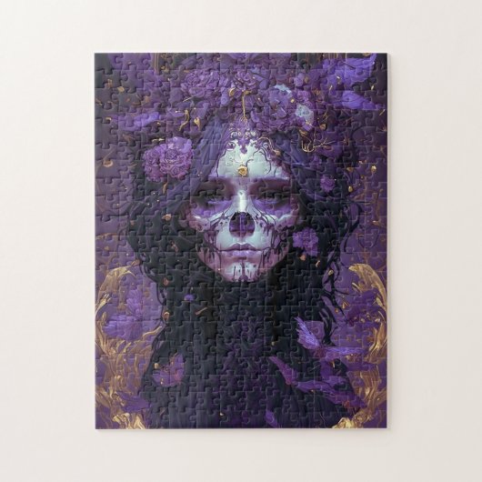 Goth Skull Woman Dark Fantasy Art Puzzle (Vertikal)