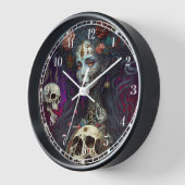Goth Skull Zombie Woman Gothic Uhr (Winkel)