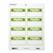 Goth Skulls Hallo mein Name ist Aufkleber (Vorne)