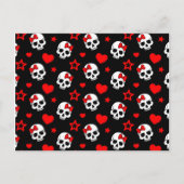 Goth Skulls & Hearts Postkarte (Vorderseite)