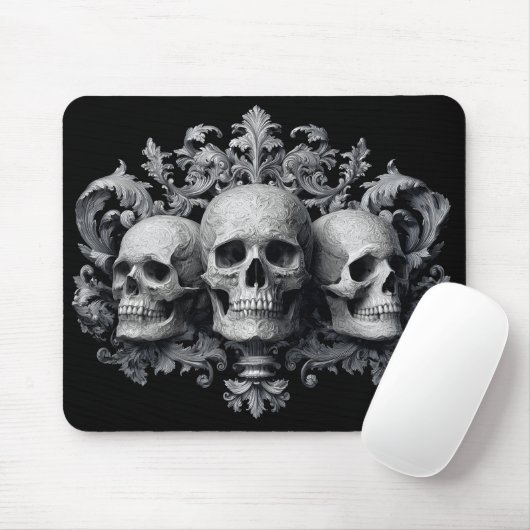 Goth Skulls Mousepad (Mit Mouse)