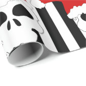 Goth Skulls Tragen Weihnachtsferien-Weihnachtsmann Geschenkpapier (Rolleneckpunkt)