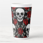 Goth Skulls und Rose Milchtasse (Vorderseite)