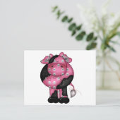 Goth Skully Cow Postkarte (Stehend Vorderseite)