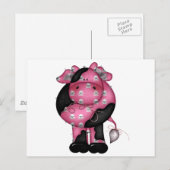 Goth Skully Cow Postkarte (Vorne/Hinten)