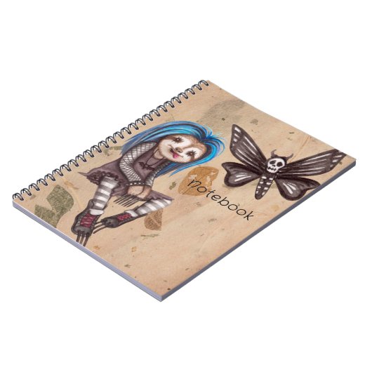 Goth Sloth Notebook | Dark and Quirky Journal Notizblock (Linke Seite)