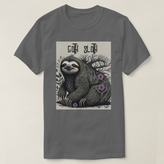 Goth Sloth T-Shirt (Design vorne)