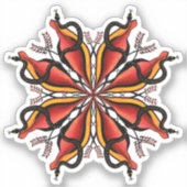 Goth Snakes Blume Tattoo Style Aufkleber (Vorderseite)