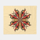 Goth Snakes Blume Tattoo Style Fleecedecke (Vorderseite (Horizontal))