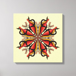 Goth Snakes Blume Tattoo Style Leinwanddruck