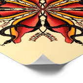 Goth Snakes Blume Tattoo Style Poster (Ecke)