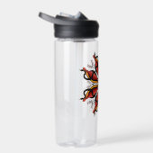 Goth Snakes Blume Tattoo Style Trinkflasche (Rechts)