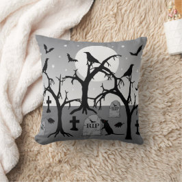 Goth Spooky Halloween Friedhof Friedhofszene Kissen