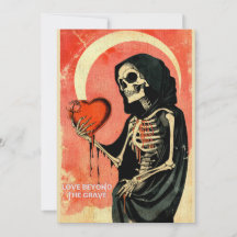 Goth Spooky Valentine Grim Sensenmann mit Herz