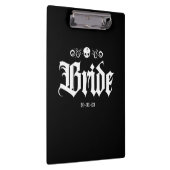 Goth Spooky Witchy Halloween Bride Klemmbrett (Rechts)