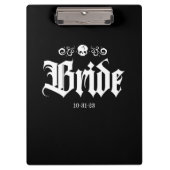 Goth Spooky Witchy Halloween Bride Klemmbrett (Vorderseite)