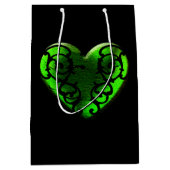 Goth St. Patrick's Day Green Heart Geschenktasche Mittlere Geschenktüte (Vorderseite)