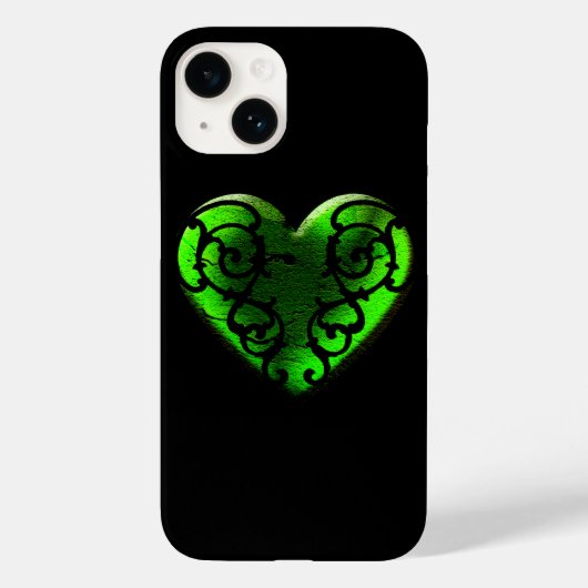 Goth St. Patrick's Day Green Heart iPhone 6 Fall Case-Mate iPhone Hülle (Rückseite)
