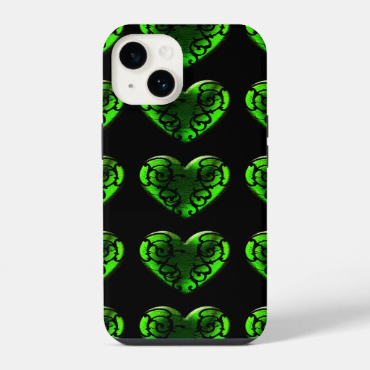 Goth St. Patrick's Day Green Heart iPhone 6 Fall Hülle (Rückseite)