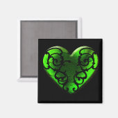 Goth St. Patrick's Day Green Heart Magnet (Vorderseite/Rückseite)