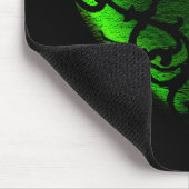 Goth St. Patrick's Day Green Heart Mousepad (Ecke)