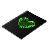 Goth St. Patrick's Day Green Heart Notebook Notizblock (Linke Seite)