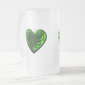 Goth St. Patrick's Day Green Heart Tasse (Vorderseite Links)