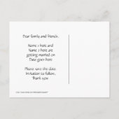 Goth Steampunk viktorianische Rose Save the Date Ankündigungspostkarte (Rückseite)