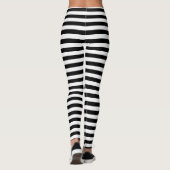 Goth Stripes Orange Bat gestreiftes Halloween Leggings (Rückseite)