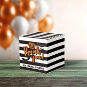 Goth Stripes Pumpkin Bats Halloween Vielen Dank Geschenkschachtel