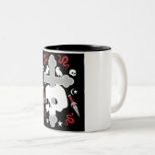 Goth Subkultur Skull und Cross Zweifarbige Tasse (VorderseiteRechts)