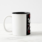 Goth Subkultur Skull und Cross Zweifarbige Tasse (Links)