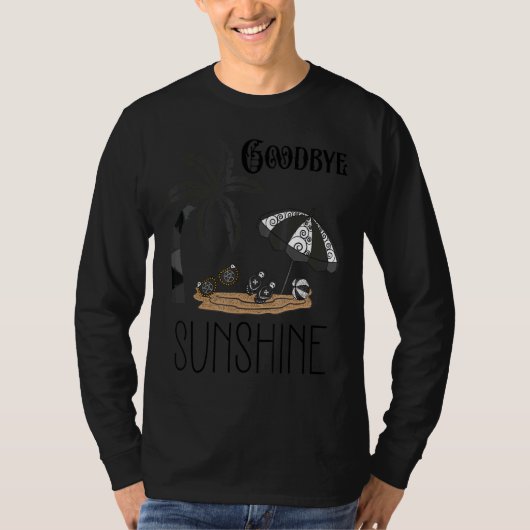 Goth Summer Ästhetik Grunge Gothic Beach Umbrella T-Shirt (Vorderseite)