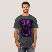 Goth Synthwave Outrun Goth Cowboy Mädchen T-Shirt (Vorne ganz)