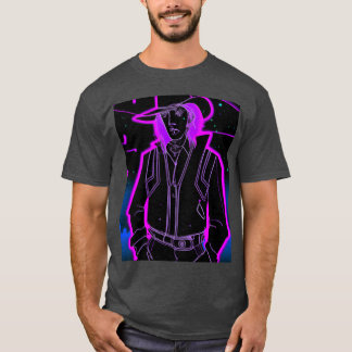 Goth Synthwave Outrun Goth Cowboy Mädchen T-Shirt