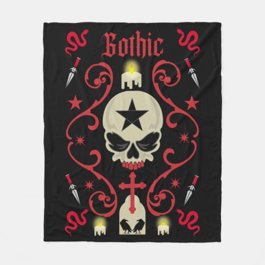 Goth Tag Gothic Art Fleecedecke (Vorderseite)
