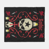 Goth Tag Gothic Art Fleecedecke (Vorderseite (Horizontal))
