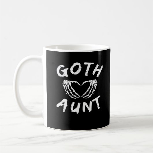 Goth Tante Funny Emo Tante Punk Niedlich Skelettha Kaffeetasse (Links)