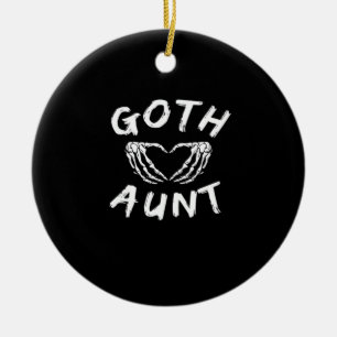 Goth Tante Funny Emo Tante Punk Niedlich Skelettha Keramik Ornament
