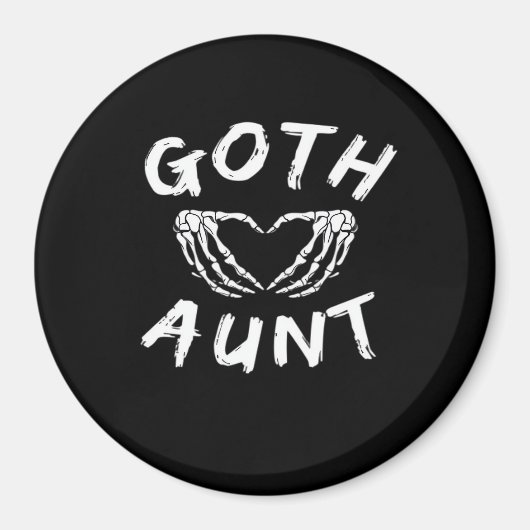 Goth Tante Funny Emo Tante Punk Niedlich Skelettha Magnet (Vorne)