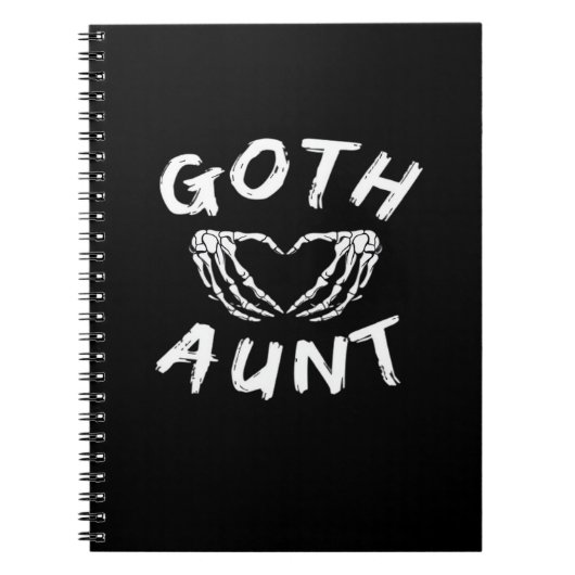 Goth Tante Funny Emo Tante Punk Niedlich Skelettha Notizblock (Vorderseite)