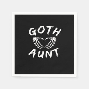 Goth Tante Funny Emo Tante Punk Niedlich Skelettha Serviette