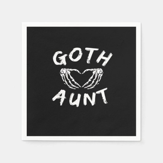 Goth Tante Funny Emo Tante Punk Niedlich Skelettha Serviette (Vorderseite)