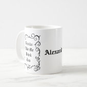Goth Tea Drinker Individuelle Name Personalisierte Kaffeetasse (Vorderseite Links)